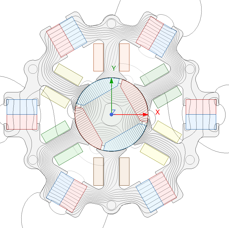 Schéma elektromagnetického motora